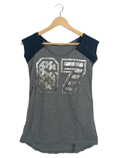 Blind Date Damen T-Shirt Grau XS Casual mit 87 Print