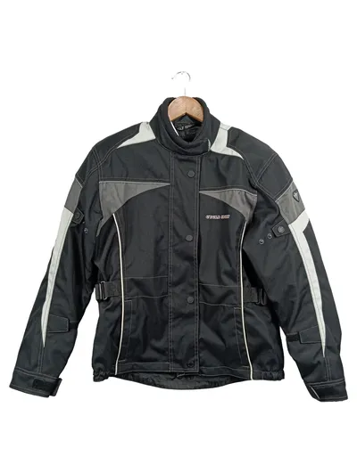Cycle Spirit London Motorradjacke Herren Gr. 42/XL Schwarz Grau