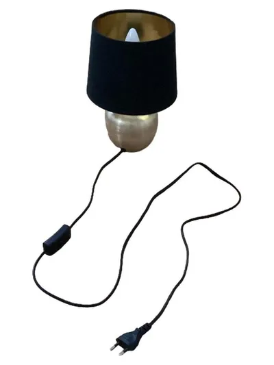 Reality Leuchten Tischleuchte Gold Schwarz Metall E14 28cm Modern