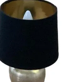 Reality Leuchten Tischleuchte Gold Schwarz Metall E14 28cm Modern