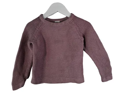 ALANA Strickpullover Kinder Gr. 92 Lila Baumwolle Basic Pullover