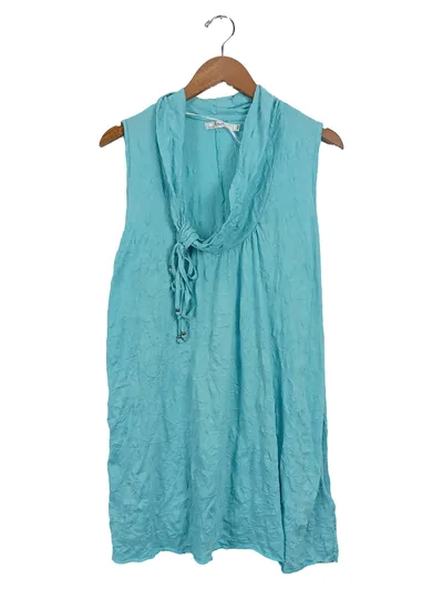 BONPRIX COLLECTION Damen Bluse Türkis Gr. 40/42 Casual Ärmellos