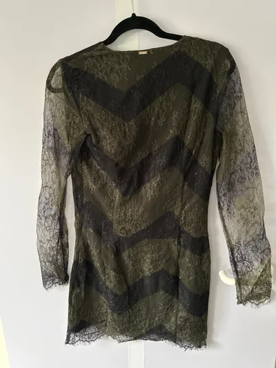 Marciano festliches Kleid Damen elegant grün floral Spitze Gr. 38/M