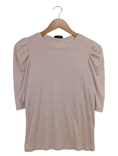 Kapalua Damen Langarmshirt 36/S Rosa Feminin mit Puffärmeln Glitzer