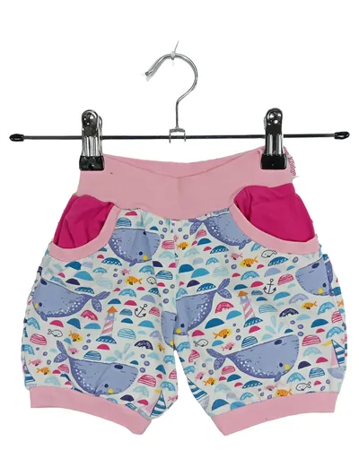 Kleine Könige Wal Meerestiere Shorts Kinder Mehrfarbig Gr. 74 Casual