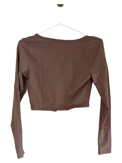 Miss Selfridge Damen Langarmshirt Top Beige Gr. 36/S Modern