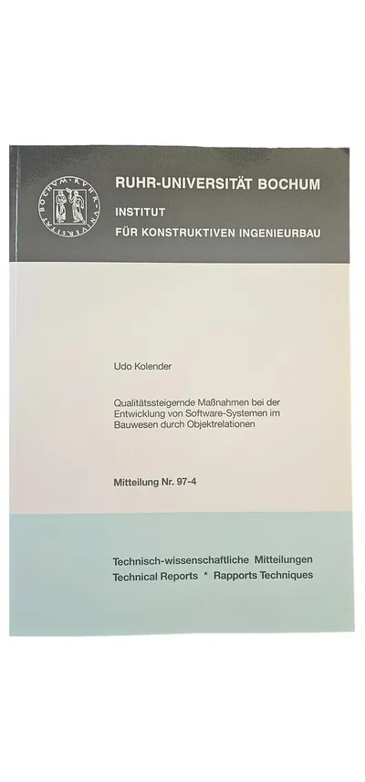 Software-Systeme Bauwesen Objektrelationen Udo Kolender IT Buch
