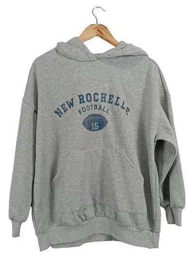 DAZY Kapuzenpullover Herren M Grau New Rochelle Football Hoodie Sportlich