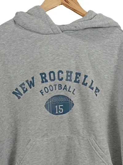 DAZY Kapuzenpullover Herren M Grau New Rochelle Football Hoodie Sportlich
