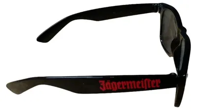 Jägermeister Sonnenbrille Unisex Retro Schwarz Logo-Print