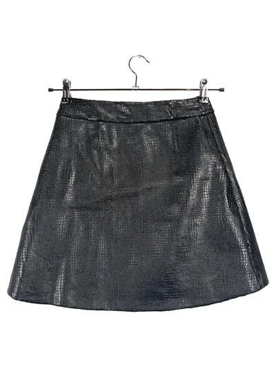 Guts & Gusto Damen Minirock Schwarz Gr. 36/S Modisch Tierdruck Reißverschluss
