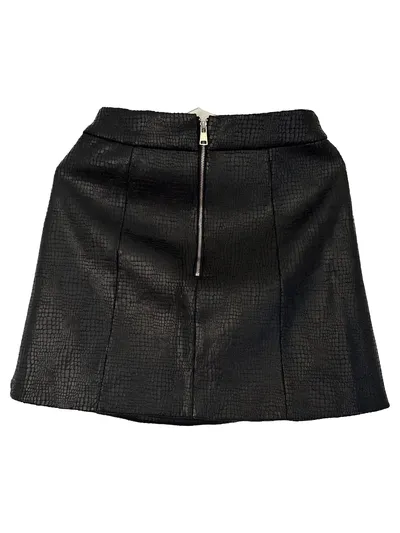 Guts & Gusto Damen Minirock Schwarz Gr. 36/S Modisch Tierdruck Reißverschluss