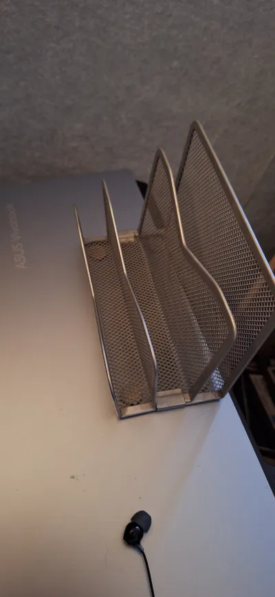 Idena Ablagekorb Metall Silber Schreibtisch Organizer Büro 18 cm