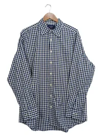 Charles Tyrwhitt Herren Business Hemd kariert Blau Gr. 50;L Langarm 1