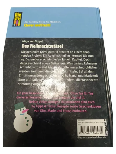 Kosmos Die drei !!! Adventskalender Das Weihnachtsrätse Kinder Mehrfarbig