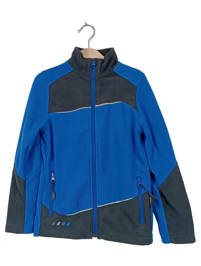 Engelbert Strauss Fleecejacke Kinder Gr. 122/128 Blau Grau Outdoor