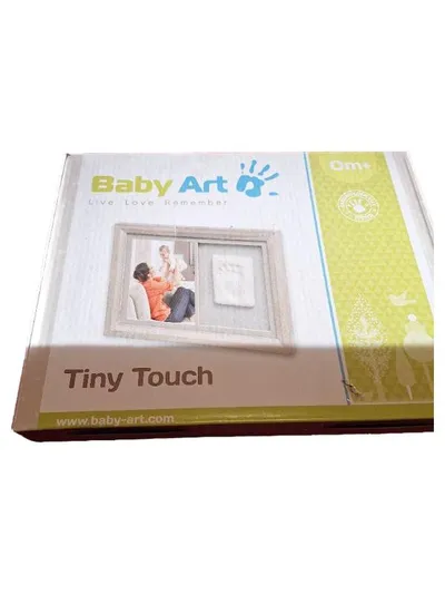 Baby Art Tiny Touch Bilderrahmen Modern Beige Holz Baby Fußabdruck Handabdruck