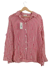 Gerry Weber Damen Bluse Pepita Muster Rot Weiß Langarm Gr. 46 2