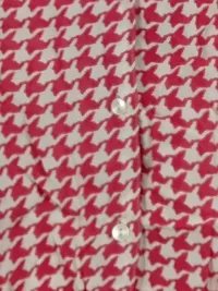 Gerry Weber Damen Bluse Pepita Muster Rot Weiß Langarm Gr. 46 5