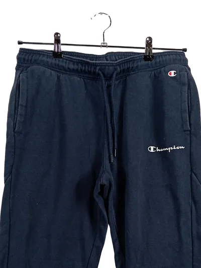 Champion Jogginghose Herren L (50) Blau Uni Baumwolle Logo Print Sportlich