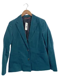 Comptoir des Cotonniers Damen Blazer Gr. 38 Petrol Business Baumwolle 1