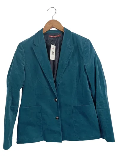 Comptoir des Cotonniers Damen Blazer Gr. 38 Petrol Business Baumwolle
