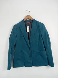 Comptoir des Cotonniers Damen Blazer Gr. 38 Petrol Business Baumwolle 2