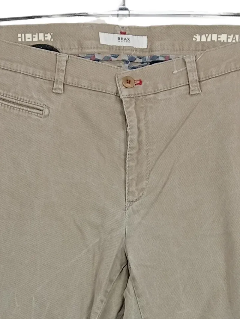 BRAX Herren Chino Stoffhose Beige Hi-Flex Style Fabio Gr. W36 L32 2