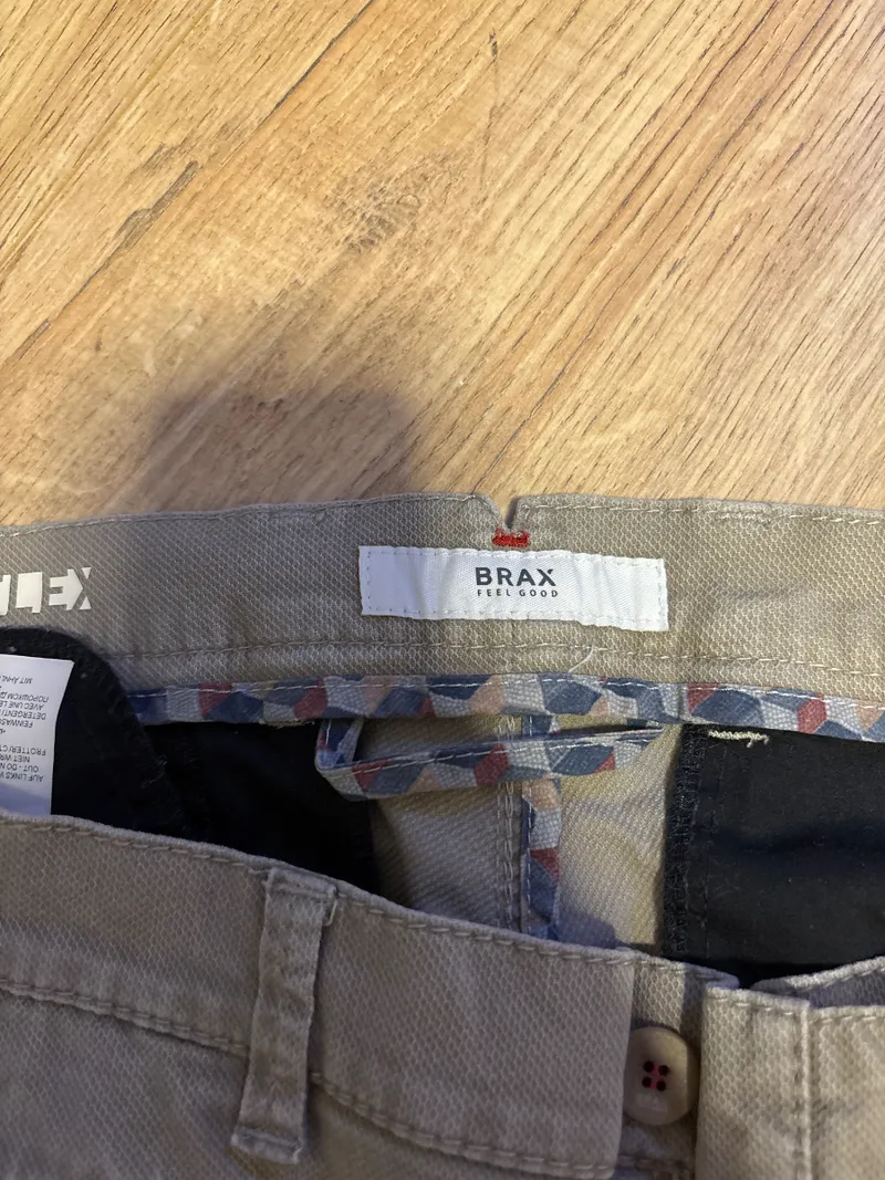 BRAX Herren Chino Stoffhose Beige Hi-Flex Style Fabio Gr. W36 L32 4