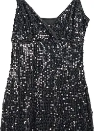 BONPRIX COLLECTION Damen Pailletten Kleid Gr. 36;S Glamourös Schwarz 2