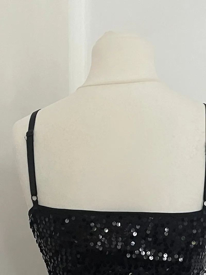 BONPRIX COLLECTION Damen Pailletten Kleid Gr. 36;S Glamourös Schwarz 4