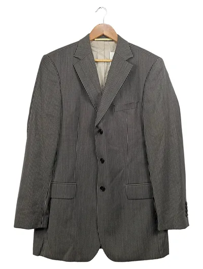 LAGERFELD Sakko Herren Nadelstreifen Gr. 98 Business Schwarz