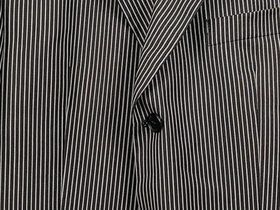 LAGERFELD Sakko Herren Nadelstreifen Gr. 98 Business Schwarz