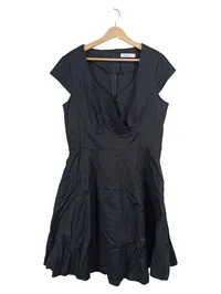 Bbonlinedress Damen Wickelrock Maxirock Klassisch Uni Baumwolle Schwarz 44 XXL 1