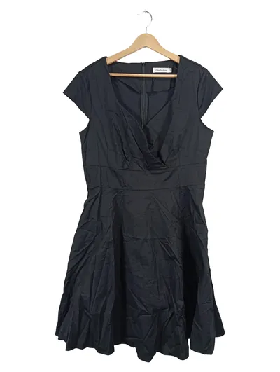 Bbonlinedress Damen Wickelrock Maxirock Klassisch Uni Baumwolle Schwarz 44 XXL