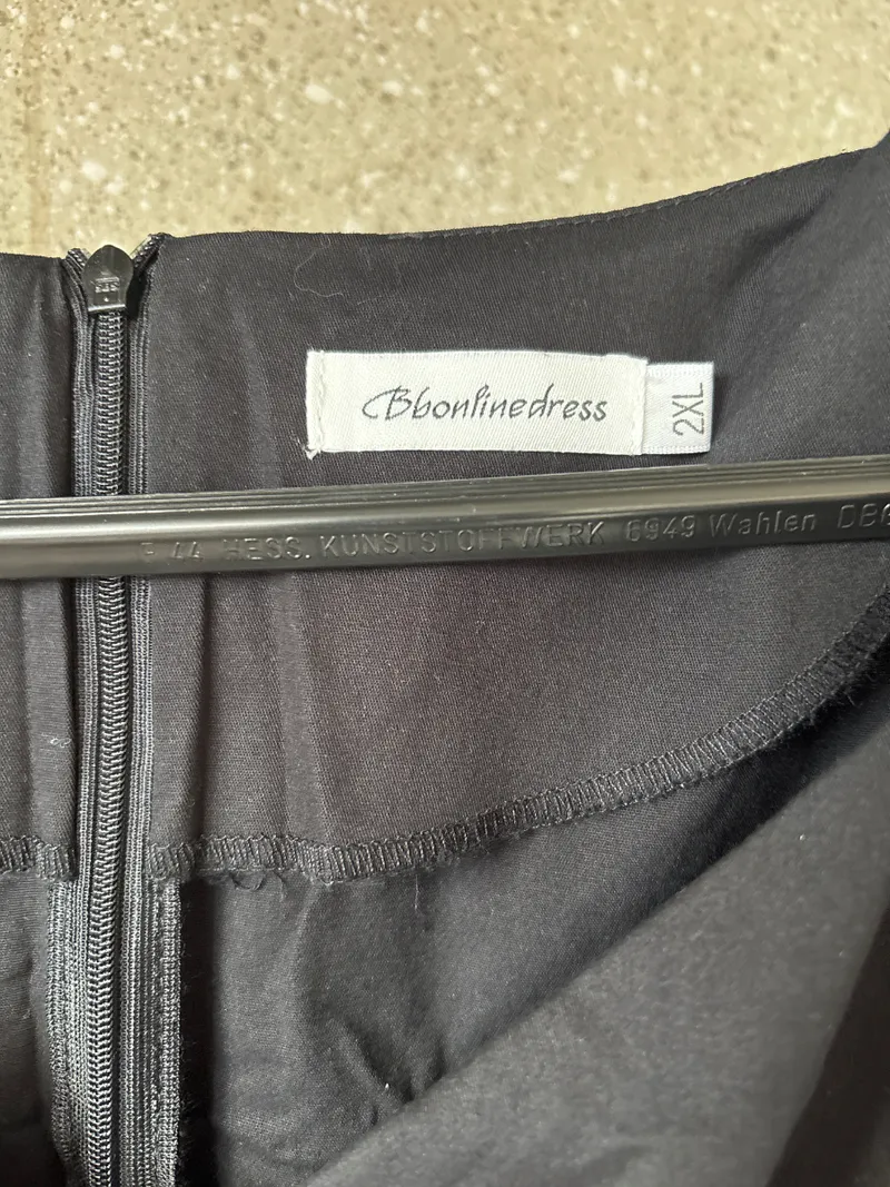 Bbonlinedress Damen Wickelrock Maxirock Klassisch Uni Baumwolle Schwarz 44 XXL 2