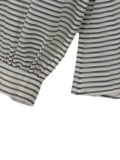 SISLEY Damen Freizeithemd Gestreift Gr. 40/L Mehrfarbig Casual