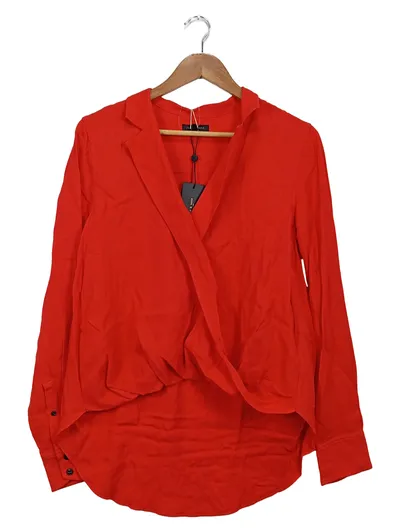 rag & bone Bluse Damen S Rot Modern Elegant Viskose Langarm