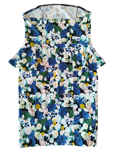Supré Damen Sommerkleid Blumenmuster Bandeau Peplum Gr. 38/M
