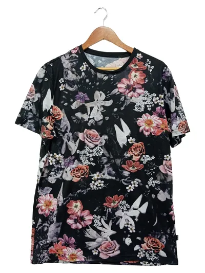 Pier One Herren T-Shirt Blumenmuster Gr. 40