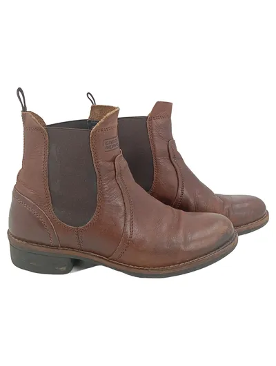 Camel Active Chelsea Boots Herren Braun Leder Stiefelette Gr. 37