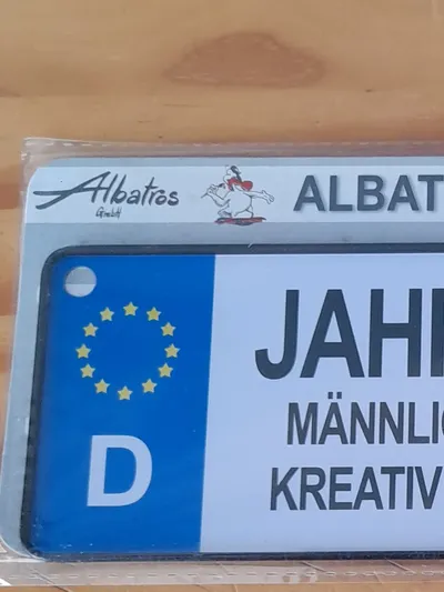Albatros Blechschild Jahrgang 1943 Männlich Kennzeichen Retro Metall Schild