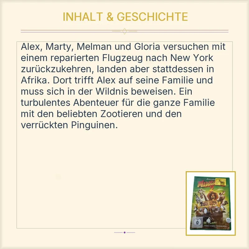 Madagascar 2 DVD DreamWorks Animationsfilm Kinder Familie 3