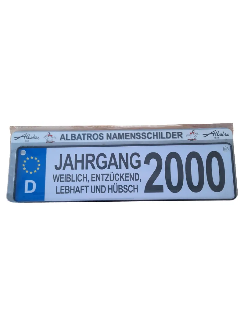Albatros Blechschild Retro Dekoschild Jahrgang 2000 Weiblich Mehrfarbig 1