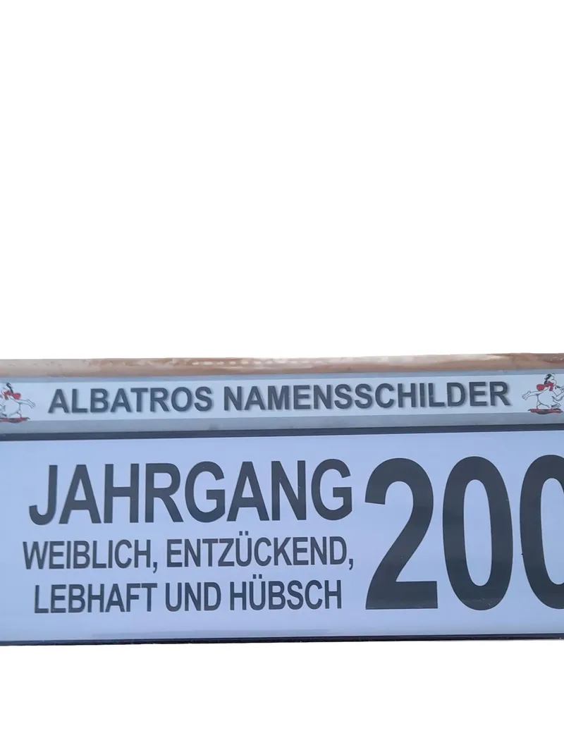Albatros Blechschild Retro Dekoschild Jahrgang 2000 Weiblich Mehrfarbig 3