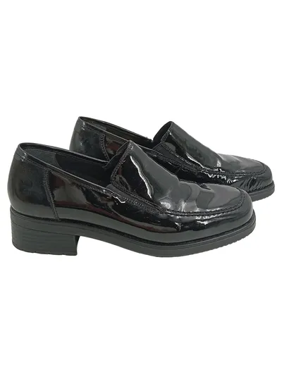 Rieker Damen Pumps Gr. 38 Schwarz Lackleder Klassisch Antistress