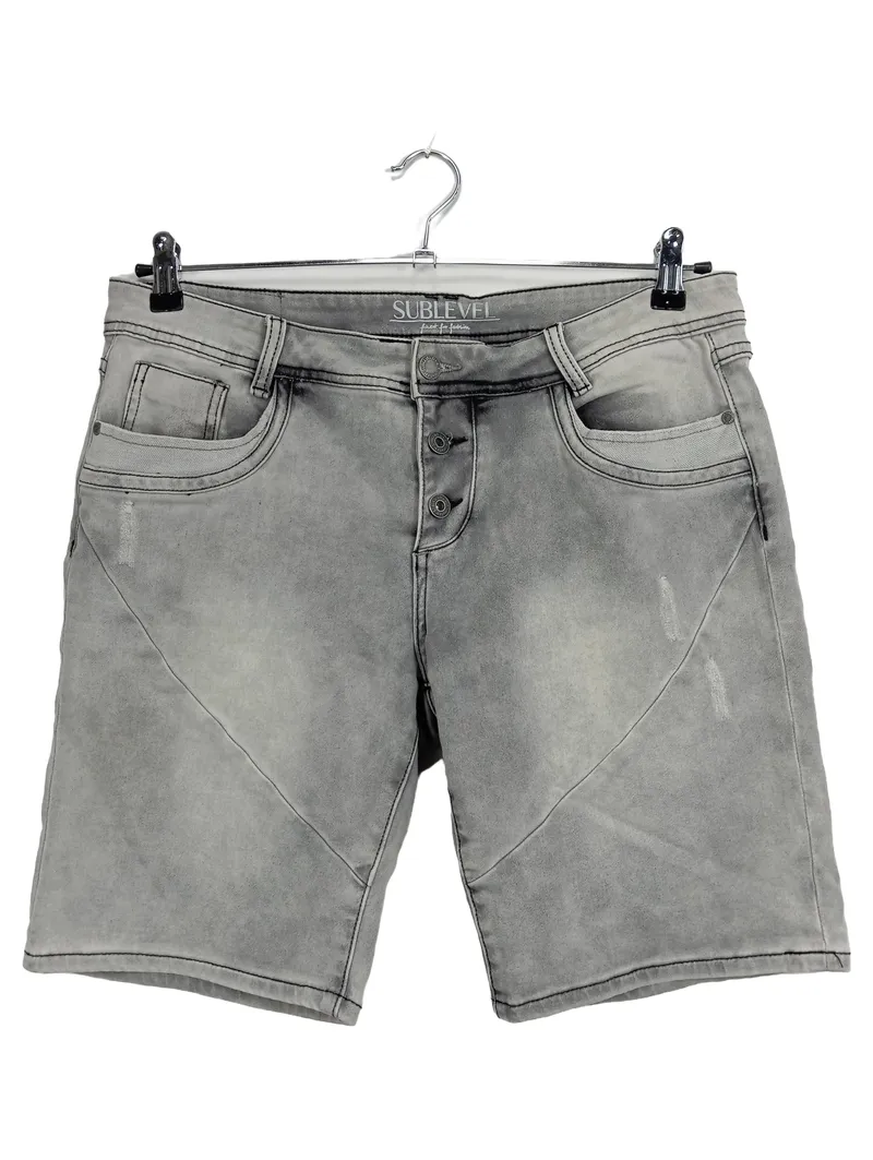 Sublevel Damen Jeans Shorts Grau Gr. L Casual 1