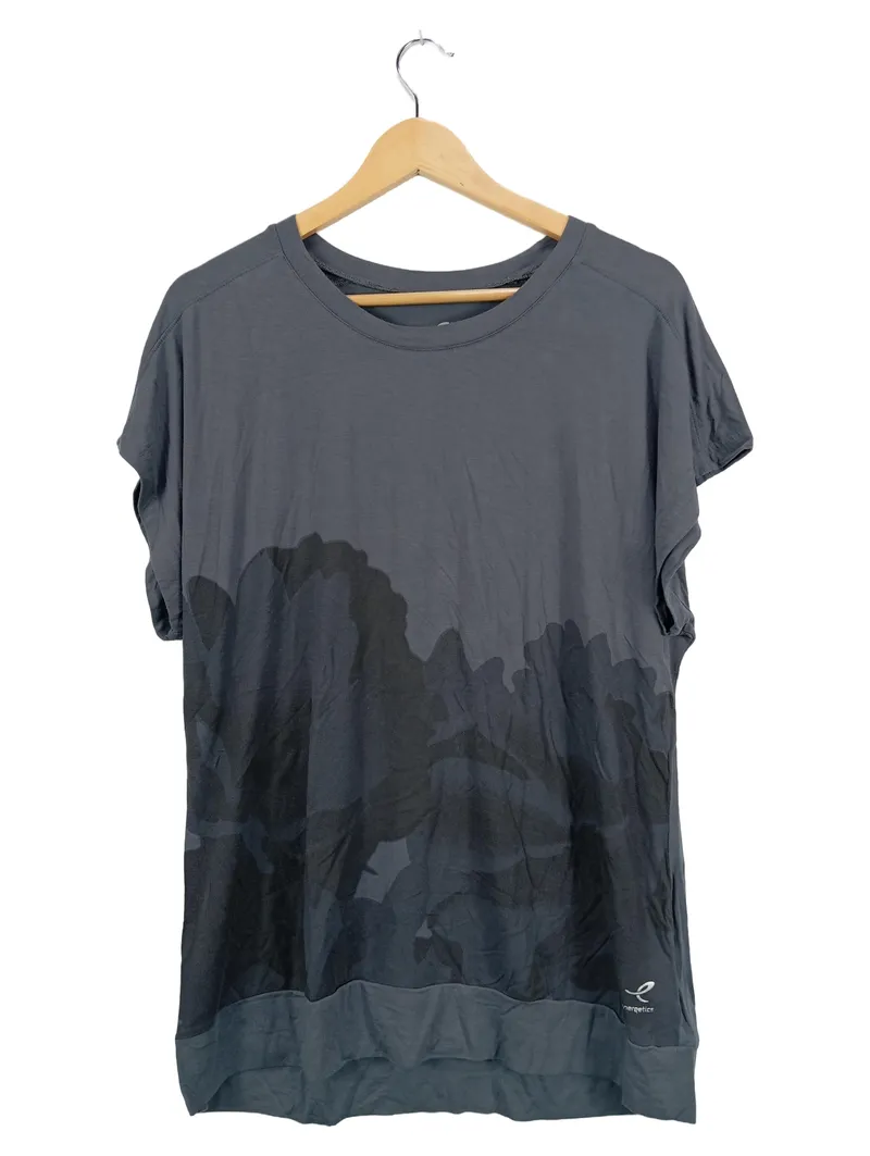 Energetics Sport Shirt Damen Gr. 46/3XL Grau Abstraktes Muster 1