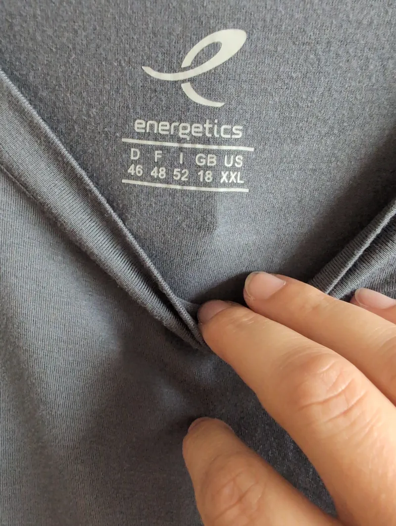 Energetics Sport Shirt Damen Gr. 46/3XL Grau Abstraktes Muster 5