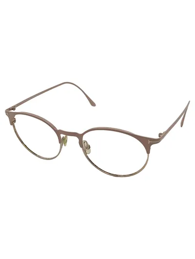Tom Ford Brillengestell Damen Metall Beige Gold Elegant